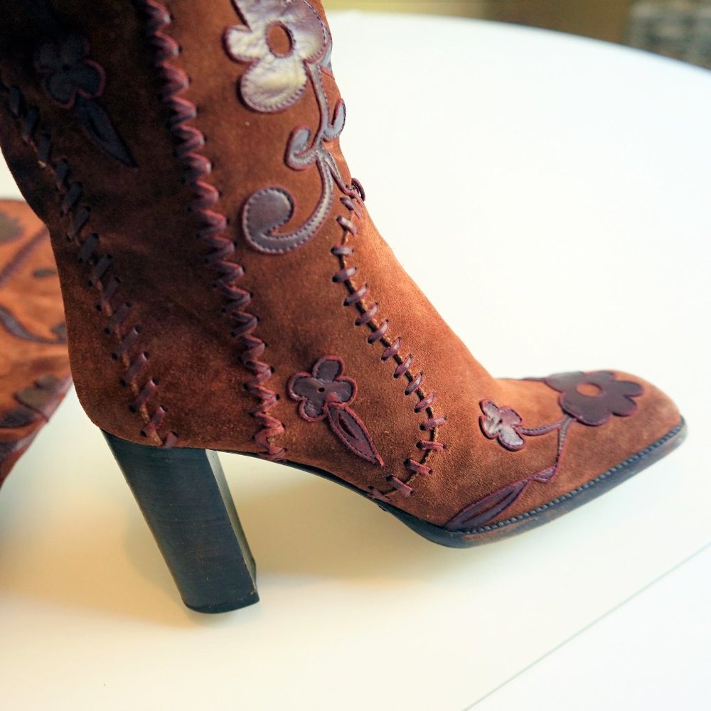 Vintage Boho Dolce & Gabbana Embroidered Boot.